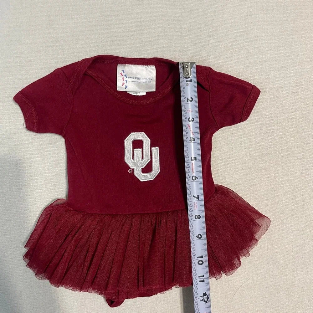 Two Feet Ahead‎ Oklahoma Sooners Baby Girl Tutu Bodysuit Crimson - Size Newborn